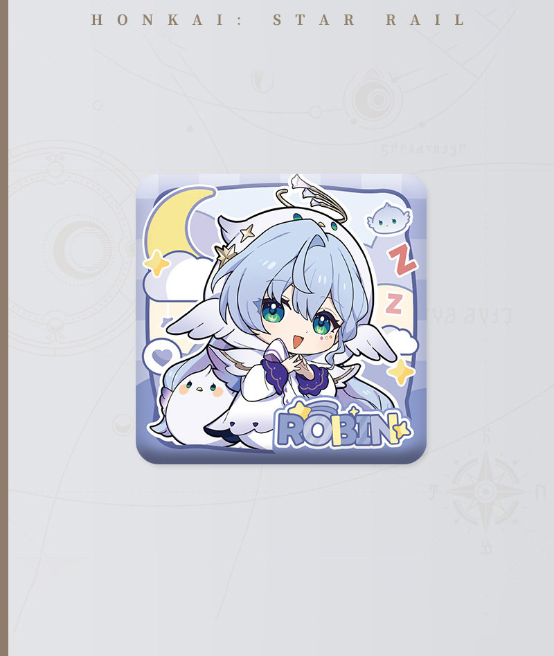 [Official Merch] Honkai: Star Rail Chibi Square Badge - Girls Dormitory Series
