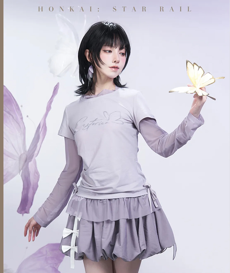 [Official Merch] Honkai: Star Rail Castorice Impression Clothing Layered T-shirt