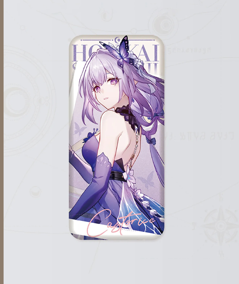 [Official Merch] HSR Castorice Badge & Stand 'Gossamer Flutter' Series