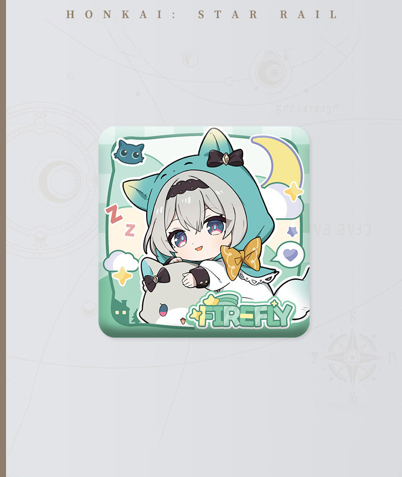 [Official Merch] Honkai: Star Rail Chibi Square Badge - Girls Dormitory Series