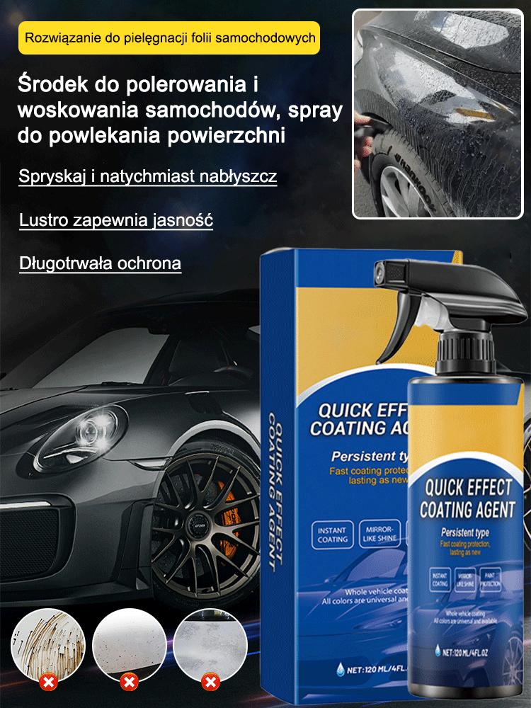 Spray do renowacji, pielęgnacji i woskowania samochodu