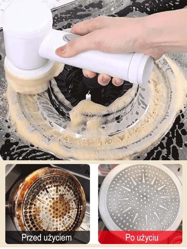 【10-częściowy zestaw】Wielofunkcyjna elektryczna szczotka czyszcząca