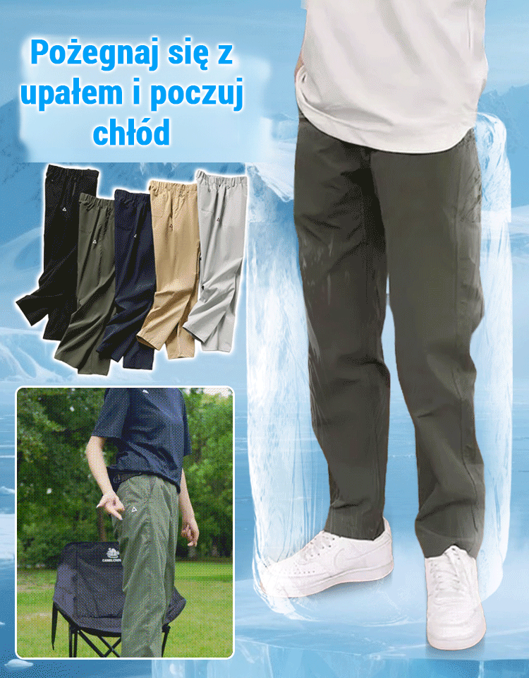 【Oddychające i wodoodporne】funkcyjne szybkoschnące spodnie robocze męskie z trójkątnymi wstawkami