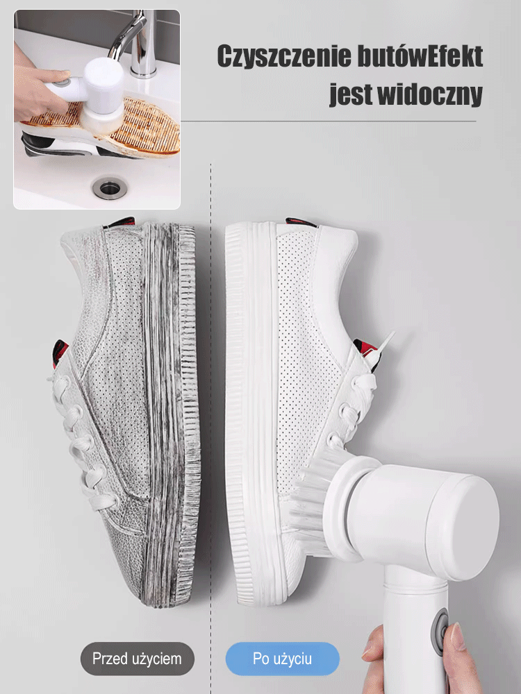 【10-częściowy zestaw】Wielofunkcyjna elektryczna szczotka czyszcząca