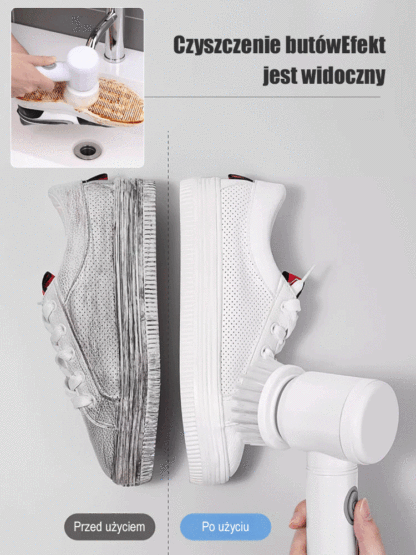 【10-częściowy zestaw】Wielofunkcyjna elektryczna szczotka czyszcząca