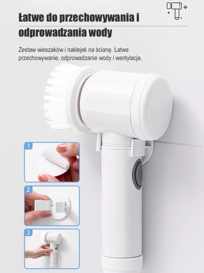 【10-częściowy zestaw】Wielofunkcyjna elektryczna szczotka czyszcząca