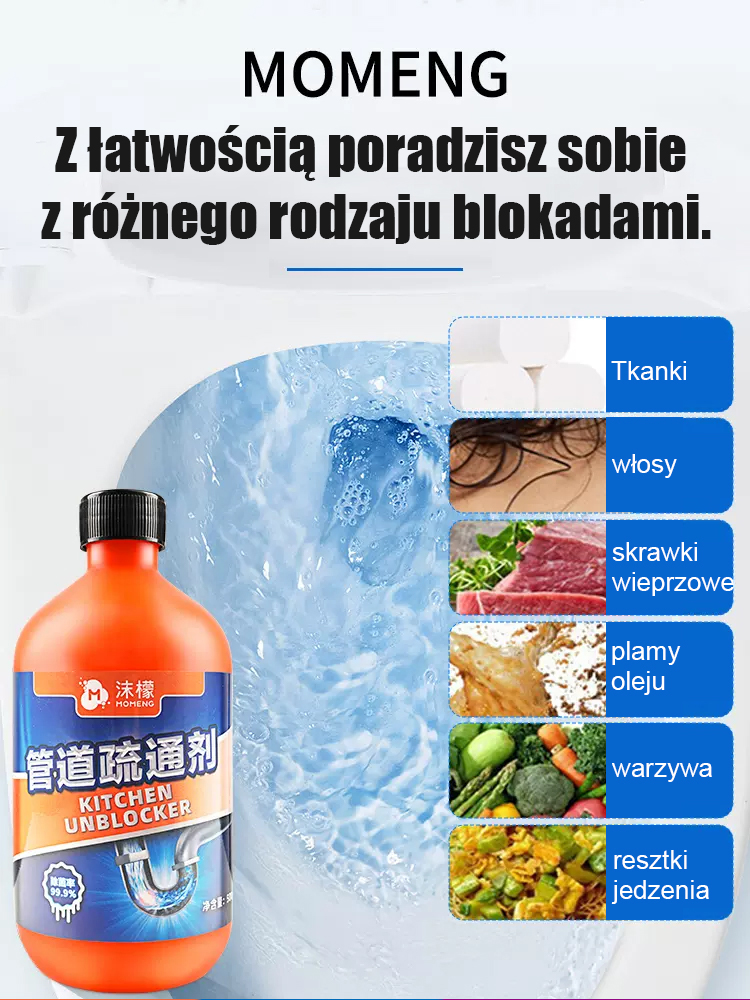 Środek do rozpuszczania zatorów w rurach