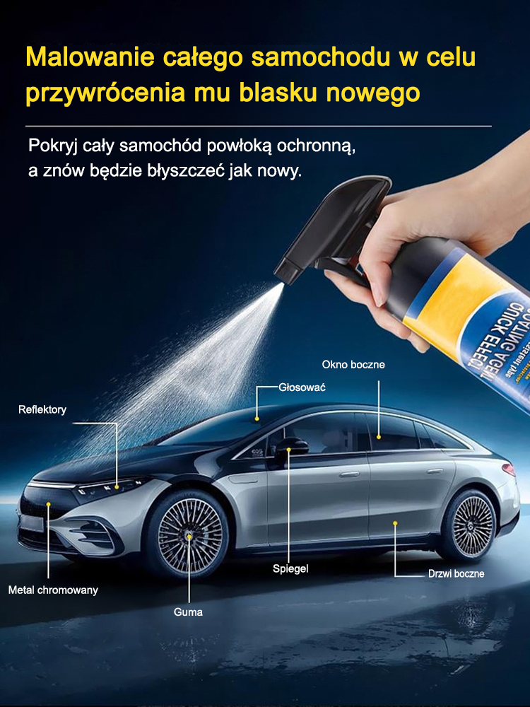 Spray do renowacji, pielęgnacji i woskowania samochodu