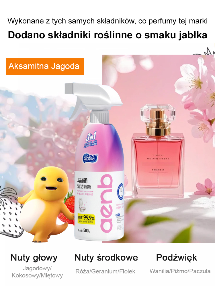 [99,9% przeciwbakteryjne] Wielofunkcyjna pianka 500ml: Usuwa zabrudzenia, neutralizuje zapachy