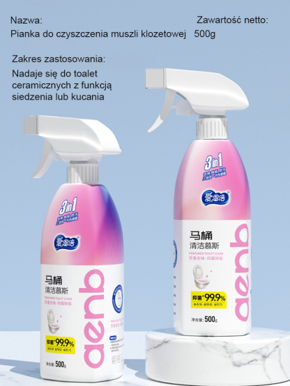 [99,9% przeciwbakteryjne] Wielofunkcyjna pianka 500ml: Usuwa zabrudzenia, neutralizuje zapachy
