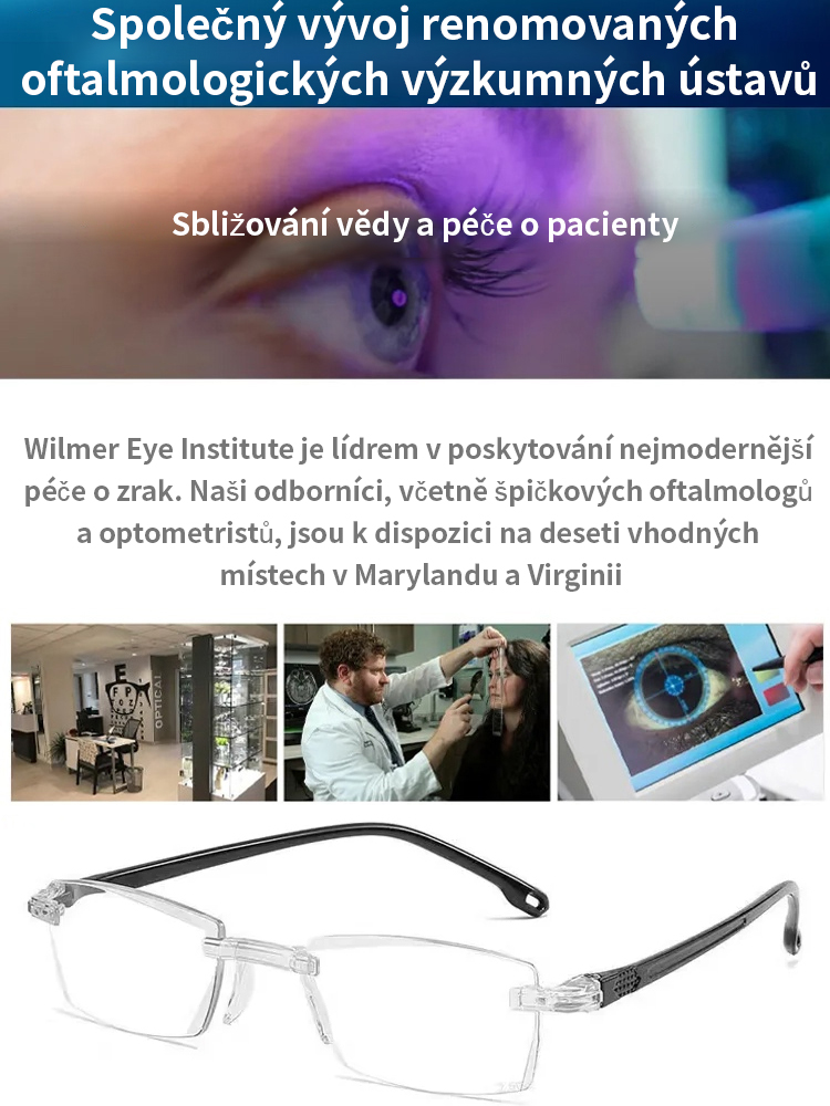 SL-Brýle na čtení měnící barvu proti modrému světlu