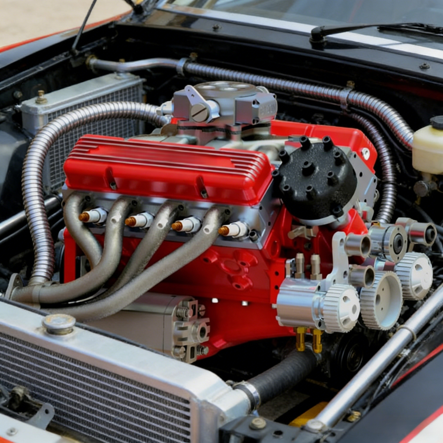 Nový model motoru V8 motorový držák