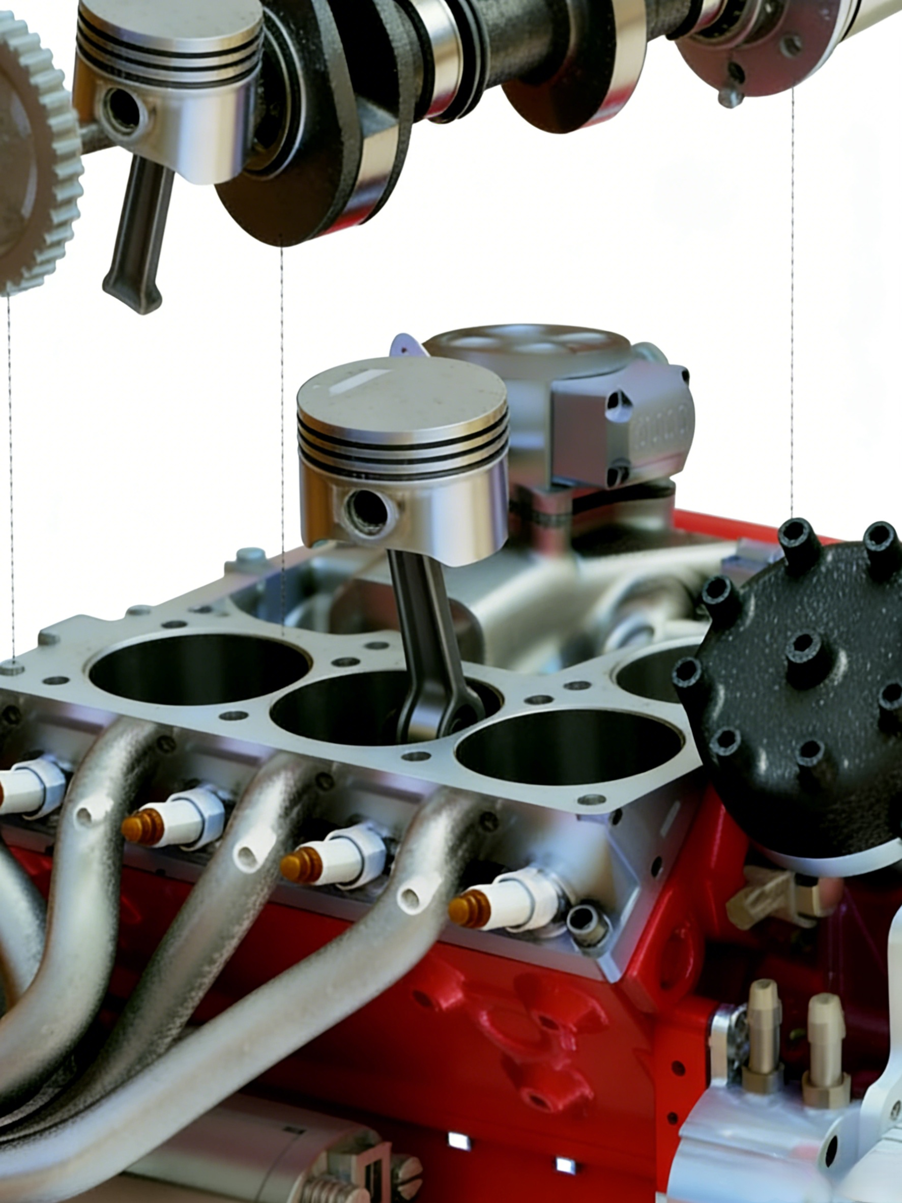 Nový model motoru V8 motorový držák