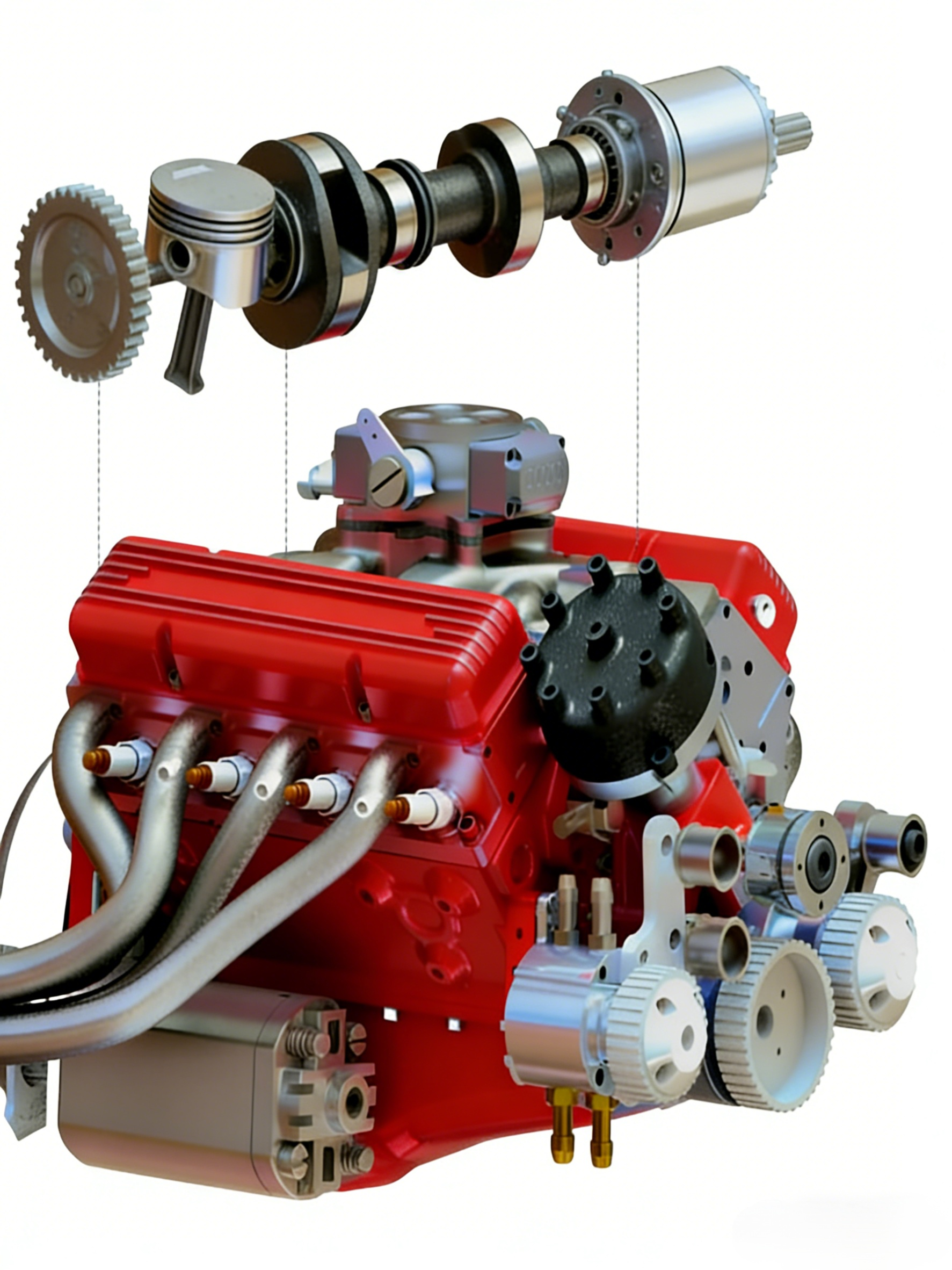 Nový model motoru V8 motorový držák