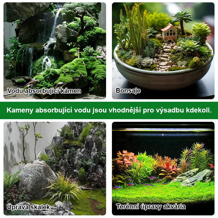 【Ultra rychlý růst】Celoroční absorpční kamenná bonsajová umělá horská travní semena