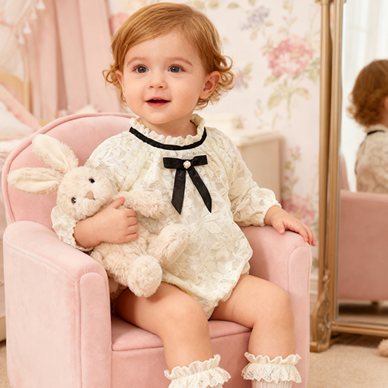 [Archive Sale] Lace Bow Long Sleeve Regular Bodysuit - image 4