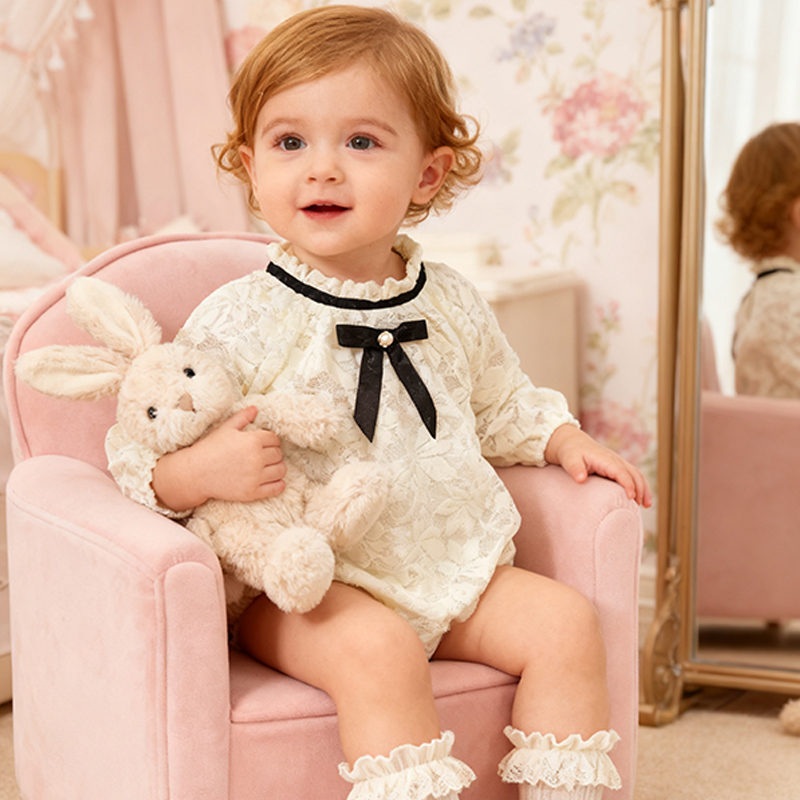 [Archive Sale] Lace Bow Long Sleeve Regular Bodysuit - image 4