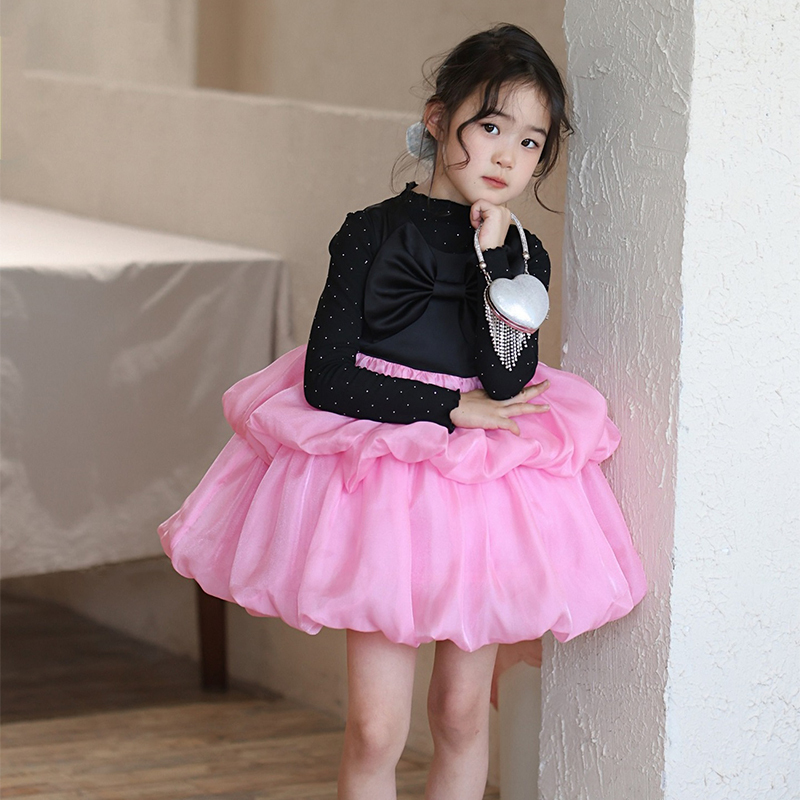 [Archive Sale] Chemical Fiber Blend Split Joint Long Sleeve Midi Dresses - image 5