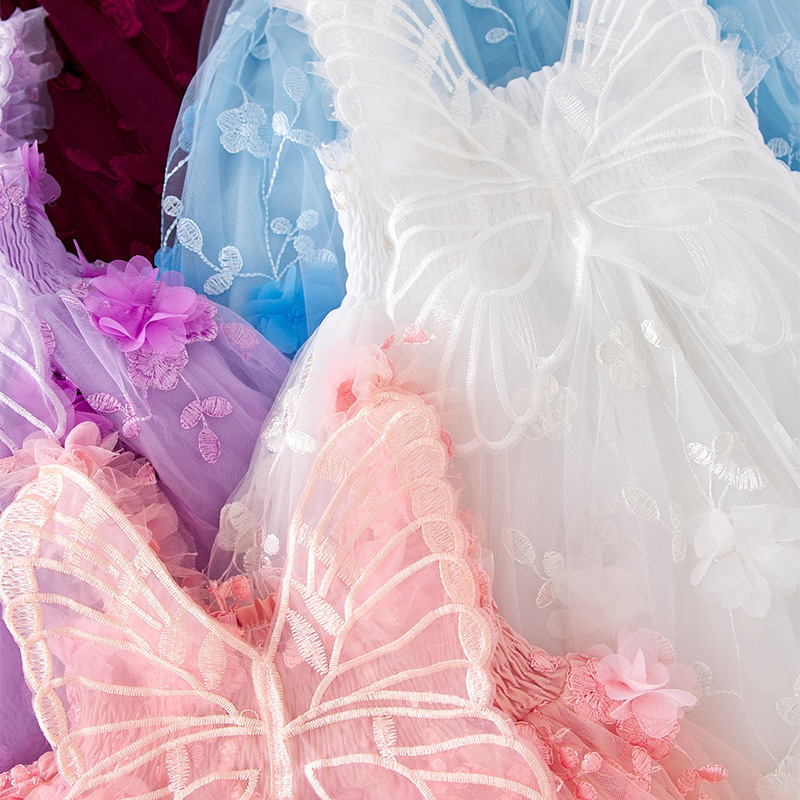 Mesh Embroidery Applique Butterfly Sleeveless Midi Dresses - image 22