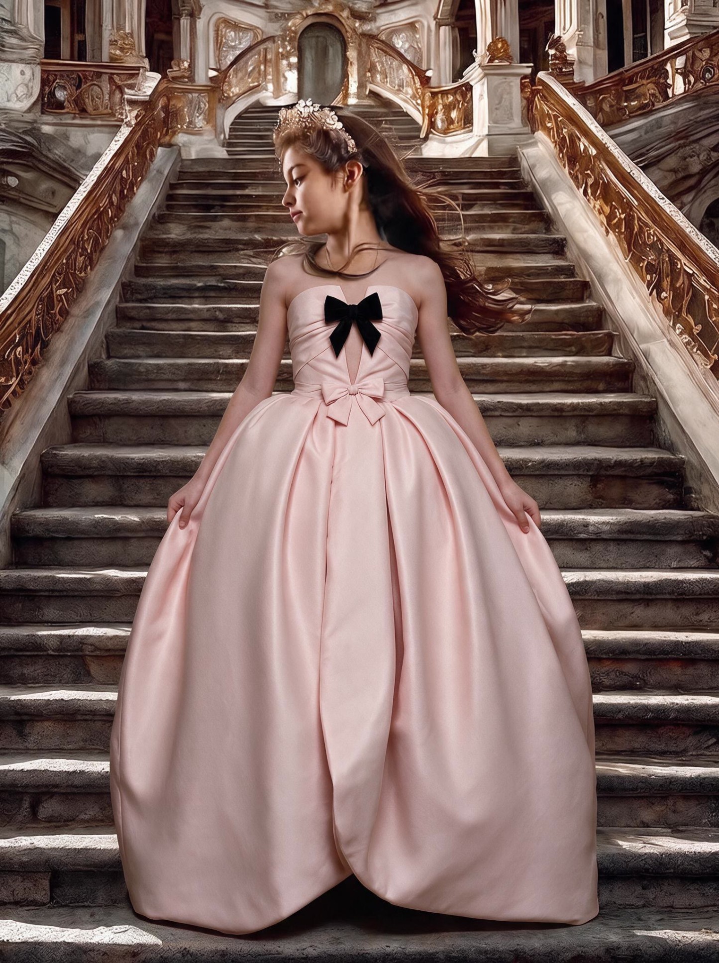 Satin Bow Sleeveless Maxi Dresses - image 7