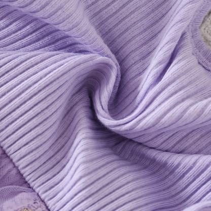 100% Cotton Split Joint Rosette Cap Sleeve Midi Bodysuit - image 28