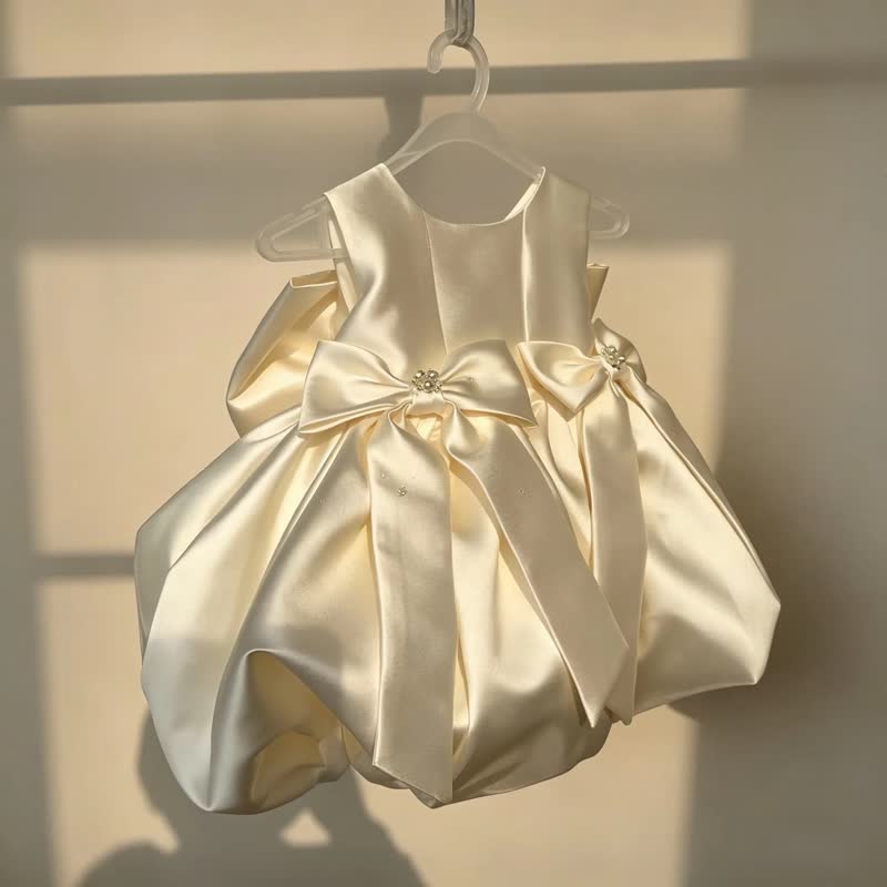 Satin Bow Sleeveless Midi Dresses - image 4