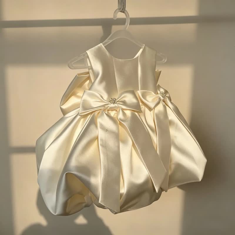 Satin Bow Sleeveless Midi Dresses - image 4