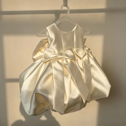 Satin Bow Sleeveless Midi Dresses - image 4