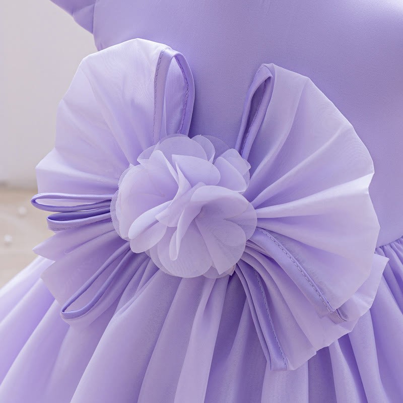 Organza Rosette Cap Sleeve Midi Dresses - image 25