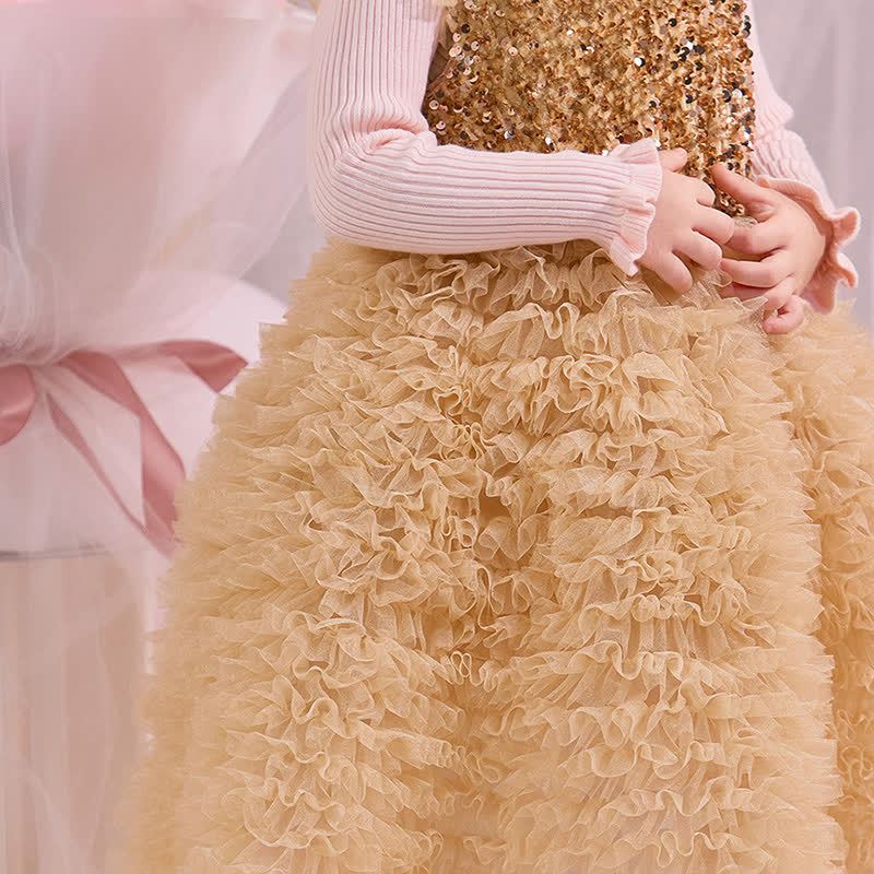 [Archive Sale] Glitter Split Joint Sleeveless Midi Dresses - image 6