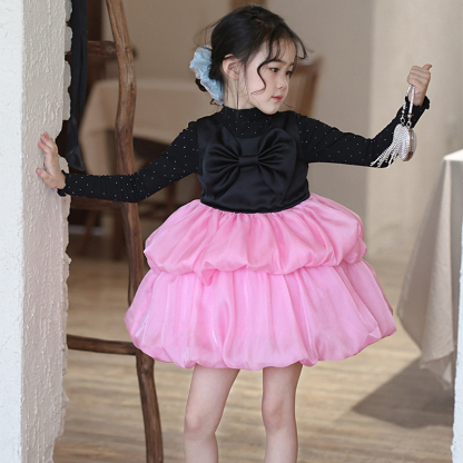 [Archive Sale] Chemical Fiber Blend Split Joint Long Sleeve Midi Dresses - image 6