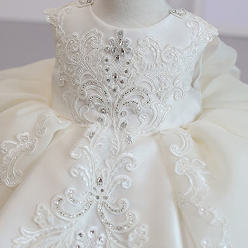 [Archive Sale] Chemical Fiber Blend Lace Bow Sleeveless Mid-long Dresses - image 5