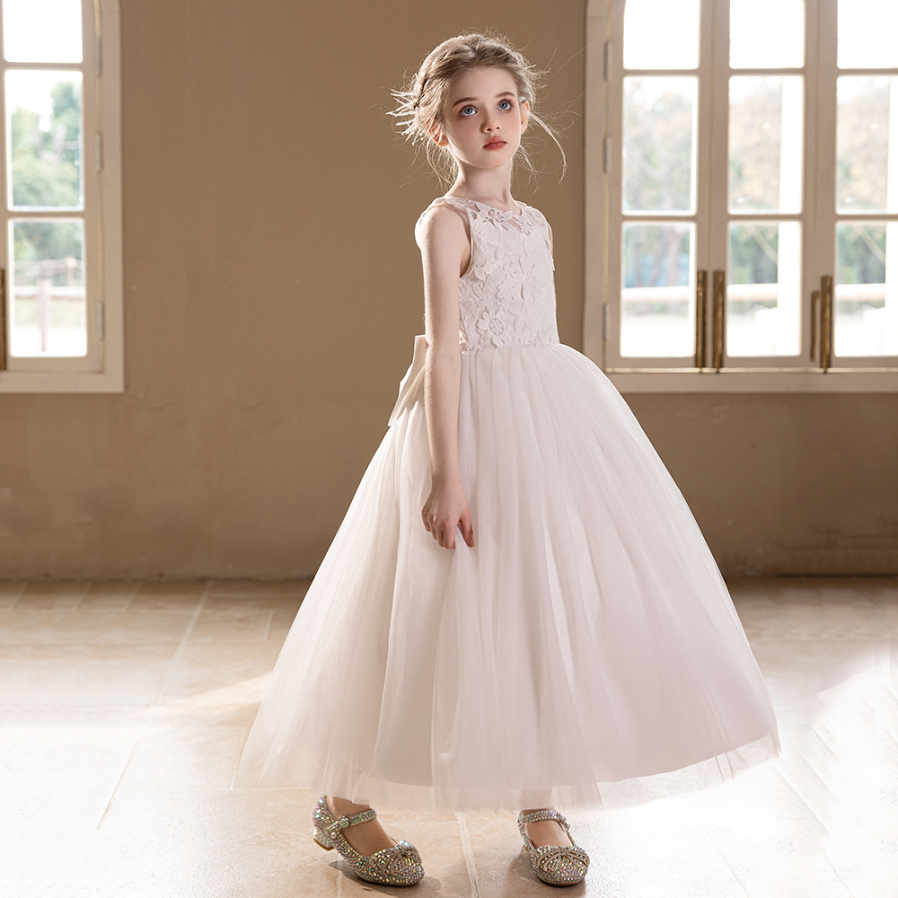 Mesh Bow Sleeveless Maxi Dresses - image 3