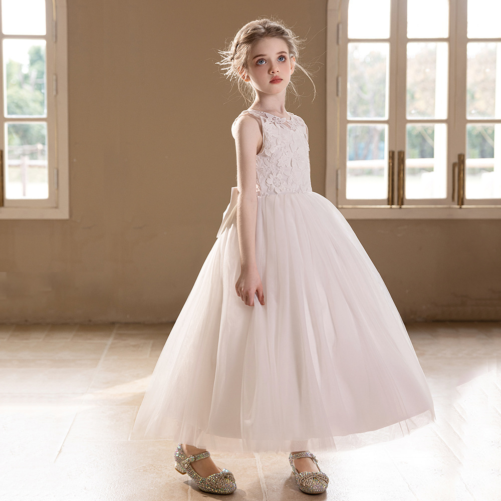 Mesh Bow Sleeveless Maxi Dresses - image 3