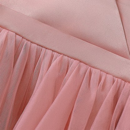 Satin & Mesh Bow Sleeveless Maxi Dresses - image 14