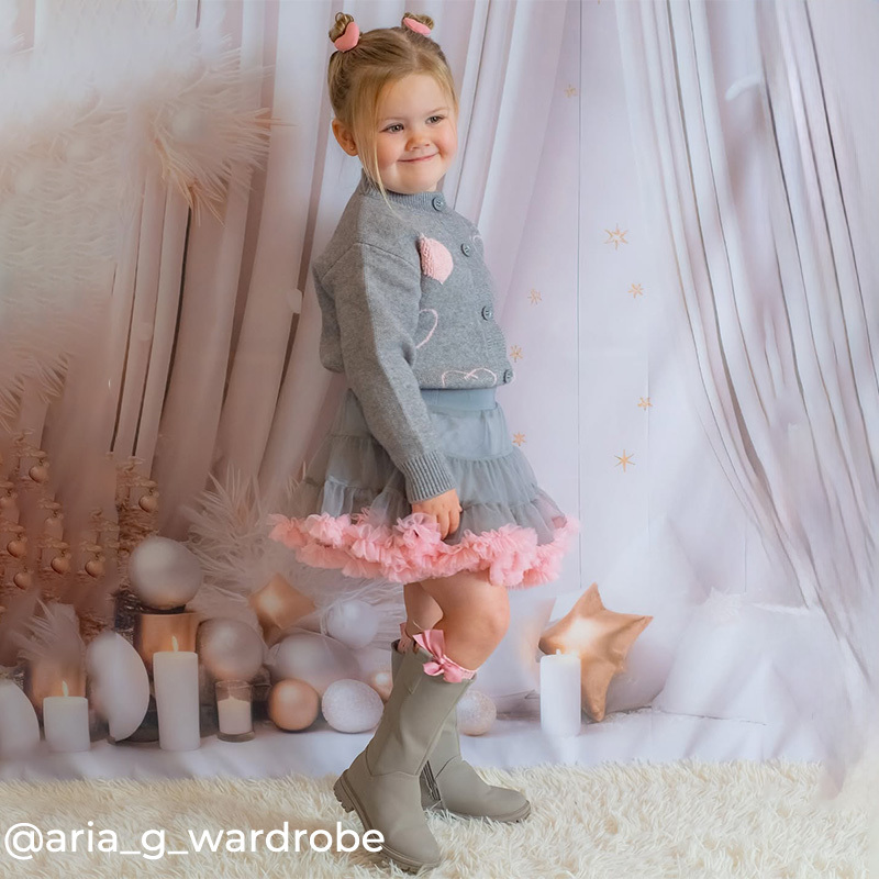 [Archive Sale] Knitting Embellished Long Sleeve Short Two-piece Set - image 11