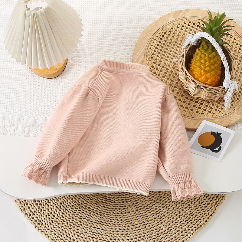 Knitting Embellished Long Sleeve Regular Two-piece Set - image 4