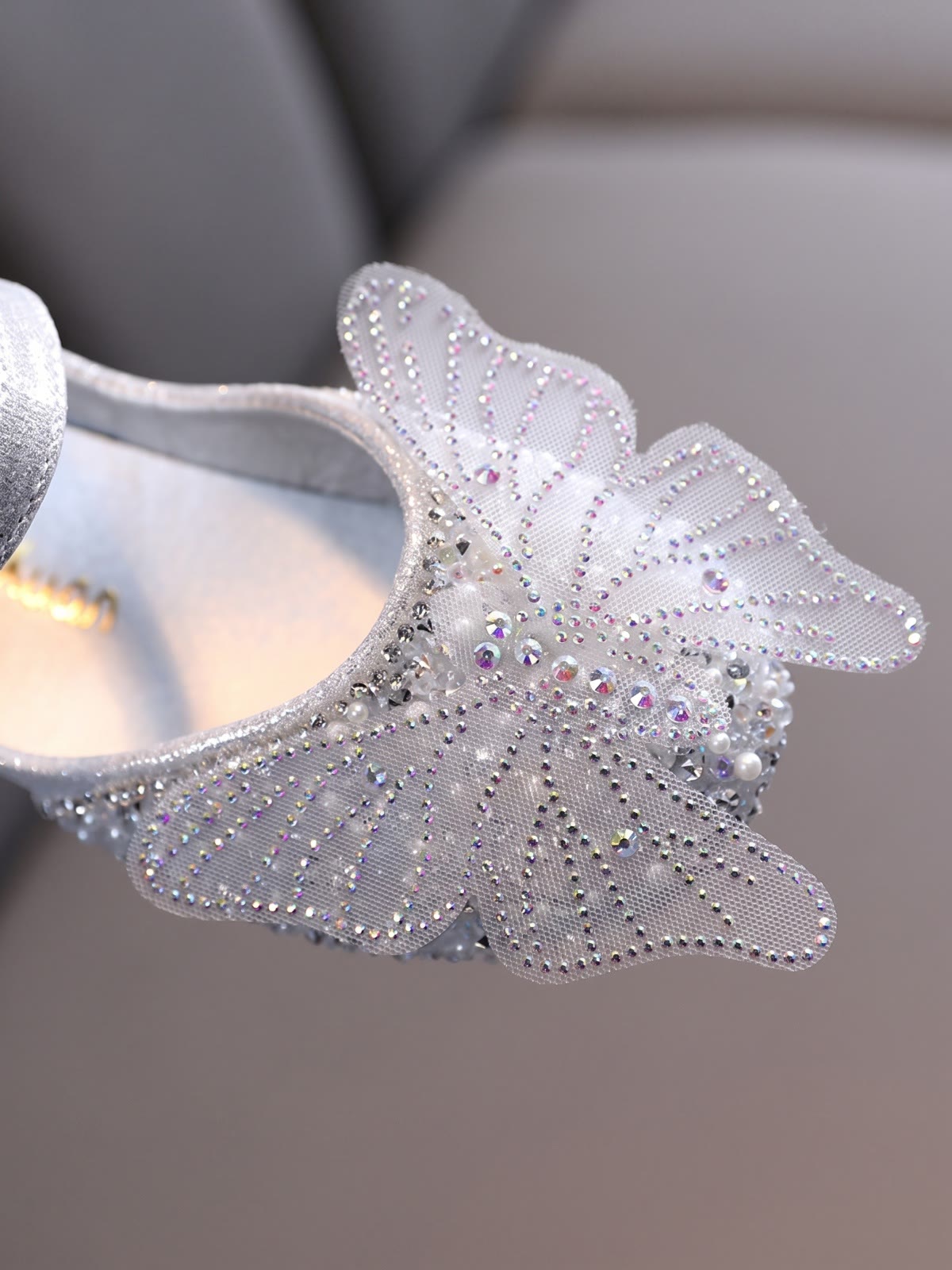 Solid Rhinestones Round Toe Mary Janes - image 10