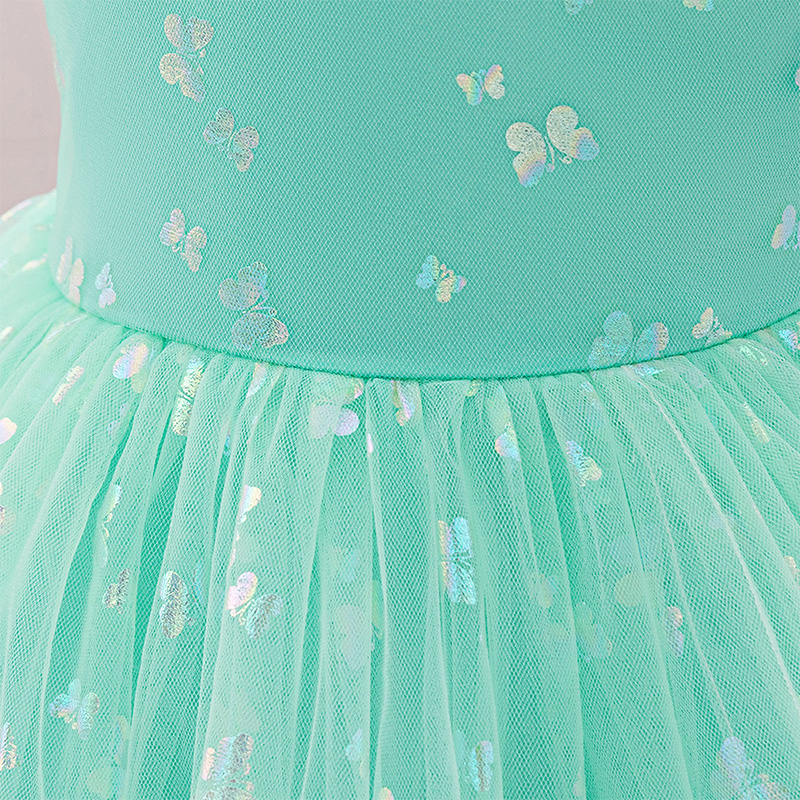 Mesh Bow Short Sleeve Midi Dresses - image 20