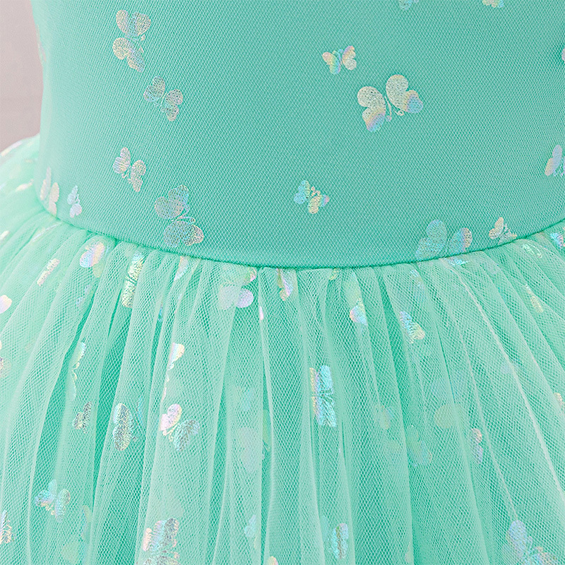 Mesh Bow Short Sleeve Midi Dresses - image 20