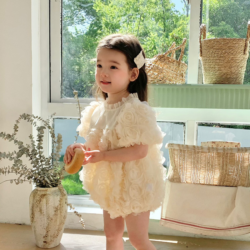 Cotton Rosette Short Sleeve Regular Bodysuit - image 12