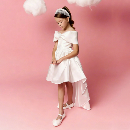 Satin Bow Sleeveless Midi Dresses - image 3