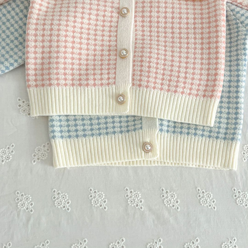 Yarn/wool Yarn Bow Long Sleeve Regular Two-piece Set - image 10