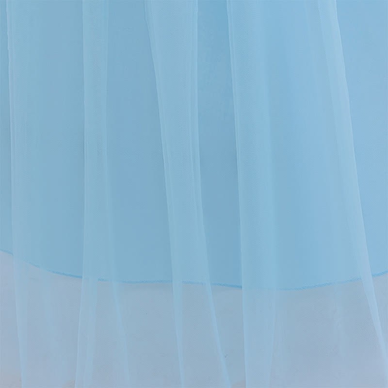 Chemical Fiber Blend Glitter Folds Short Sleeve Maxi Dresses - image 9