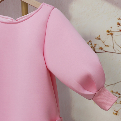 [Archive Sale] Scuba Knit Bow Long Sleeve Midi Dresses - image 6