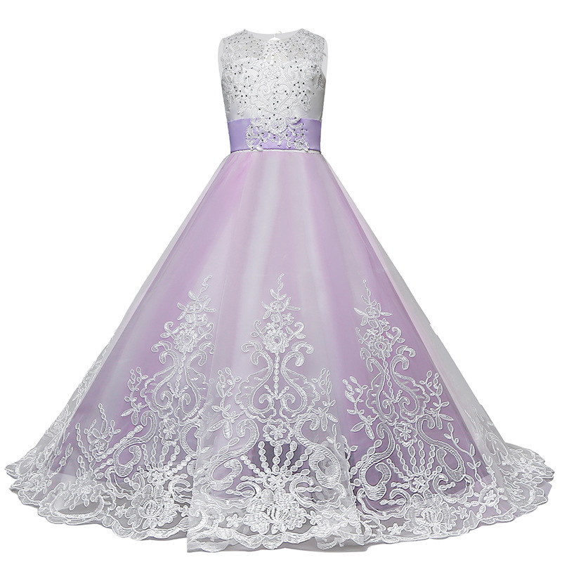 Mesh Bow Lace Sleeveless Maxi Dresses - image 9