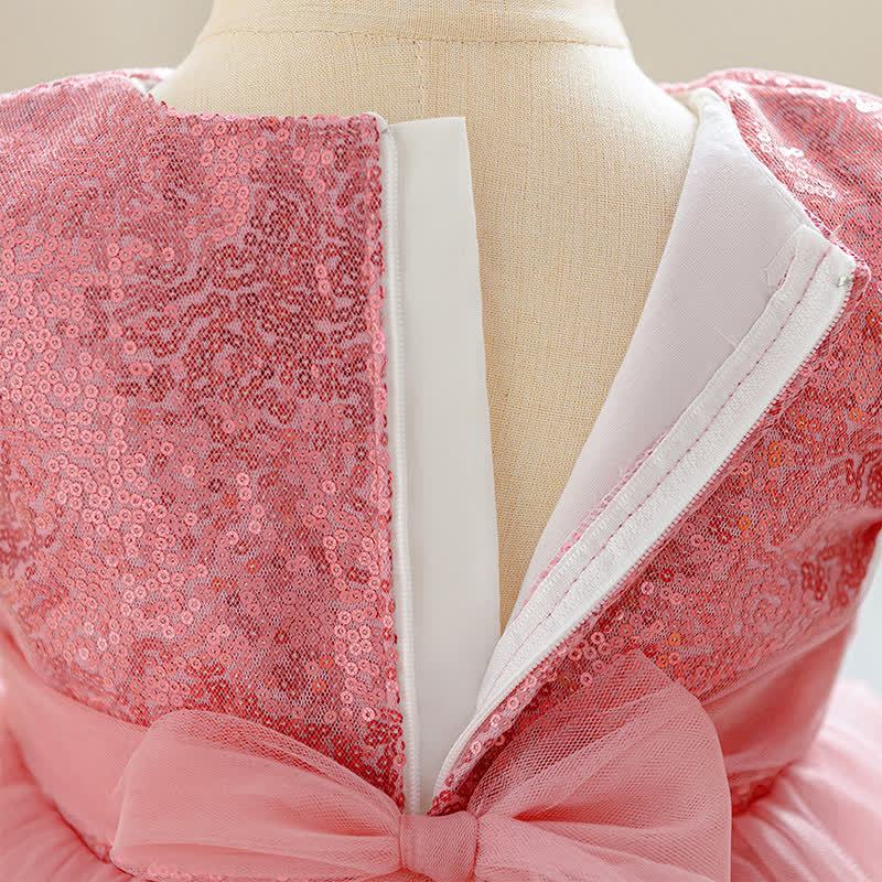 Mesh Bow  Short Sleeve Midi Dresses - image 4