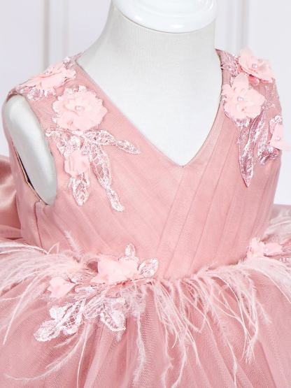 Mesh Rosette Sleeveless Midi Dresses - image 7