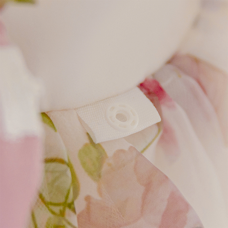 Organza Bow Printing Short Sleeve Midi Dresses - image 9