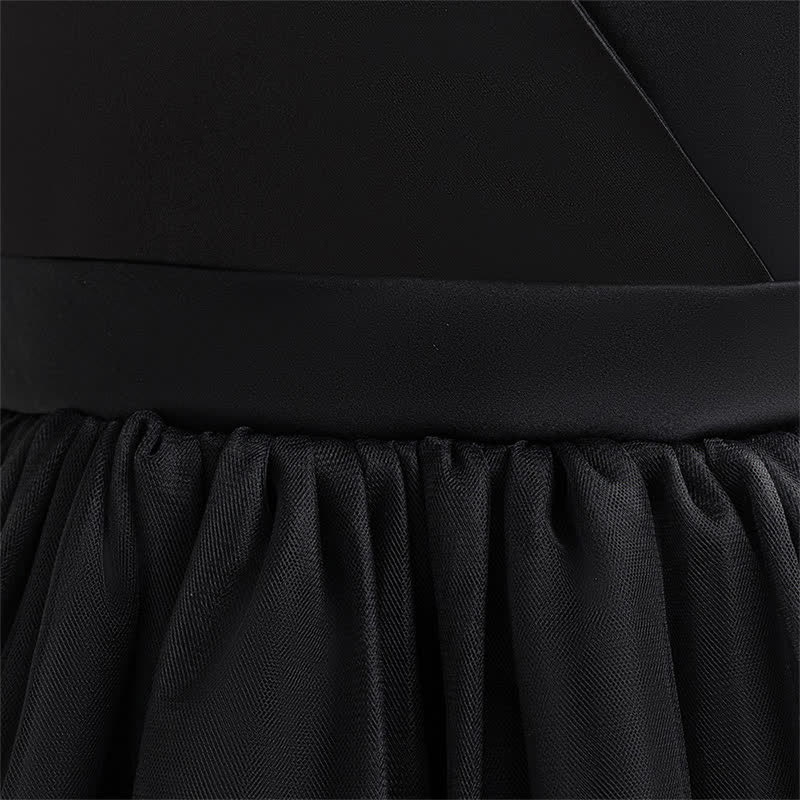 Satin & Mesh Bow Sleeveless Maxi Dresses - image 42